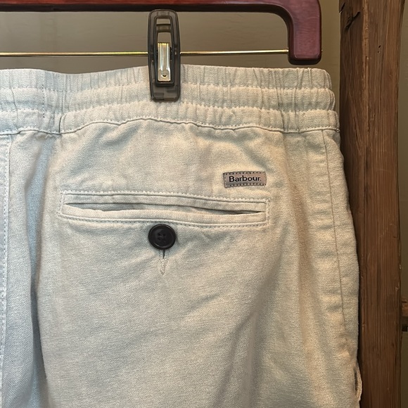 Men's Barbour Light Stone Linen Blend Shorts Size 36 - Picture 7 of 9